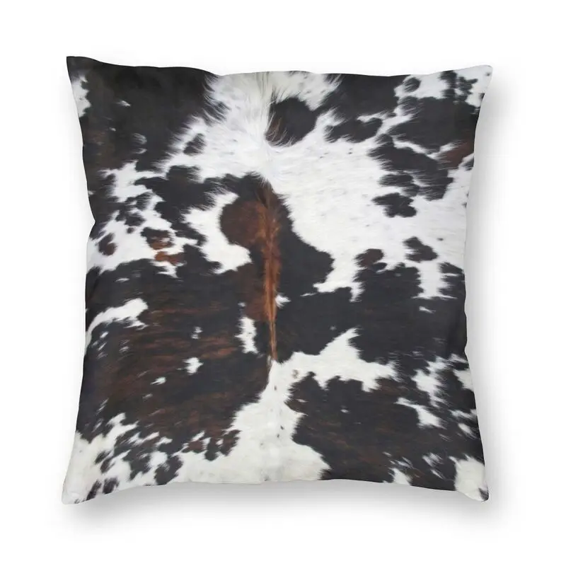 

Luxury Cowhide Leather Texture Throw Pillow Cover Home Decor Custom Animal Fur Cushion Cover 40x40cm Pillowcover for Living Room