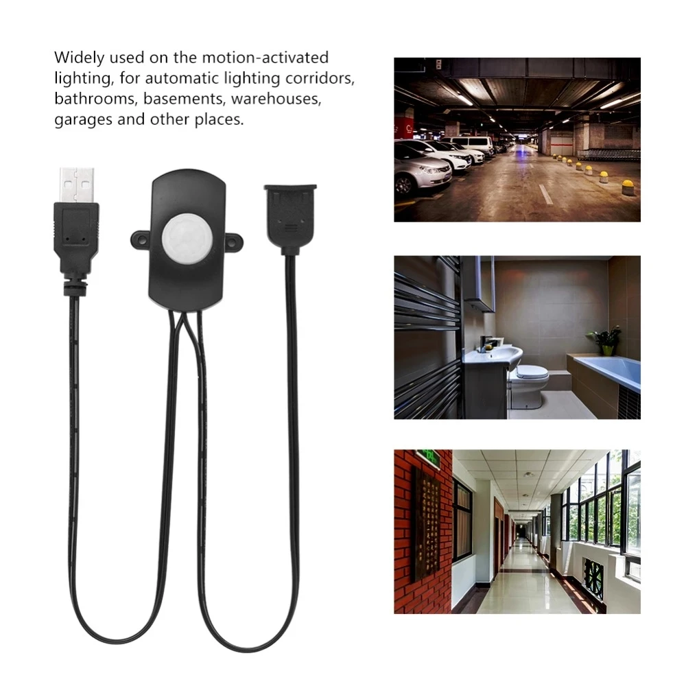 

DC 5V/12V/24V USB Body Infrared PIR Motion Sensor Switch Human Motion Sensor Detector Switch For LED Light Strip Automatic