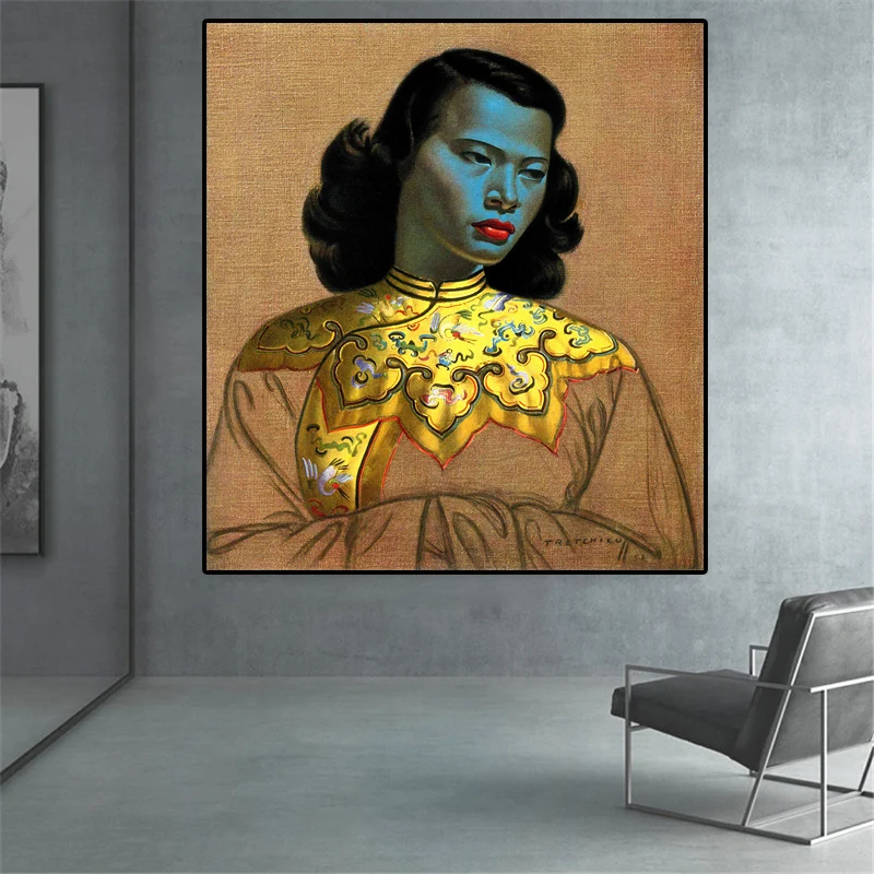 Картина маслом на холсте Tretchikoff с изображением женщины из Востока плакаты