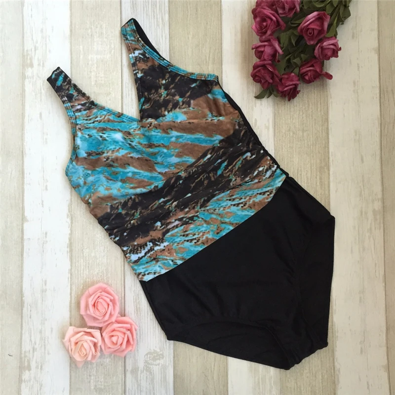 2019 слитный купальник с цветочным принтом женский купальный костюм большого