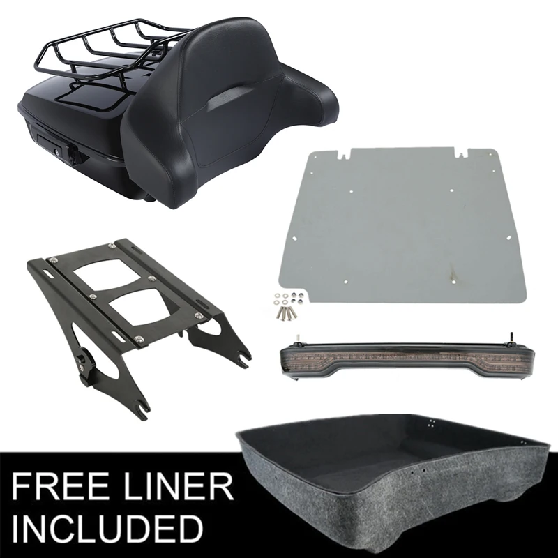 Мотоцикл 10 7 &quotнарезанный пакет багажник стойка для планшета светильник Harley Touring