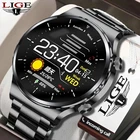 Смарт-часы LIGE мужские с пульсометром, тонометром и Bluetooth