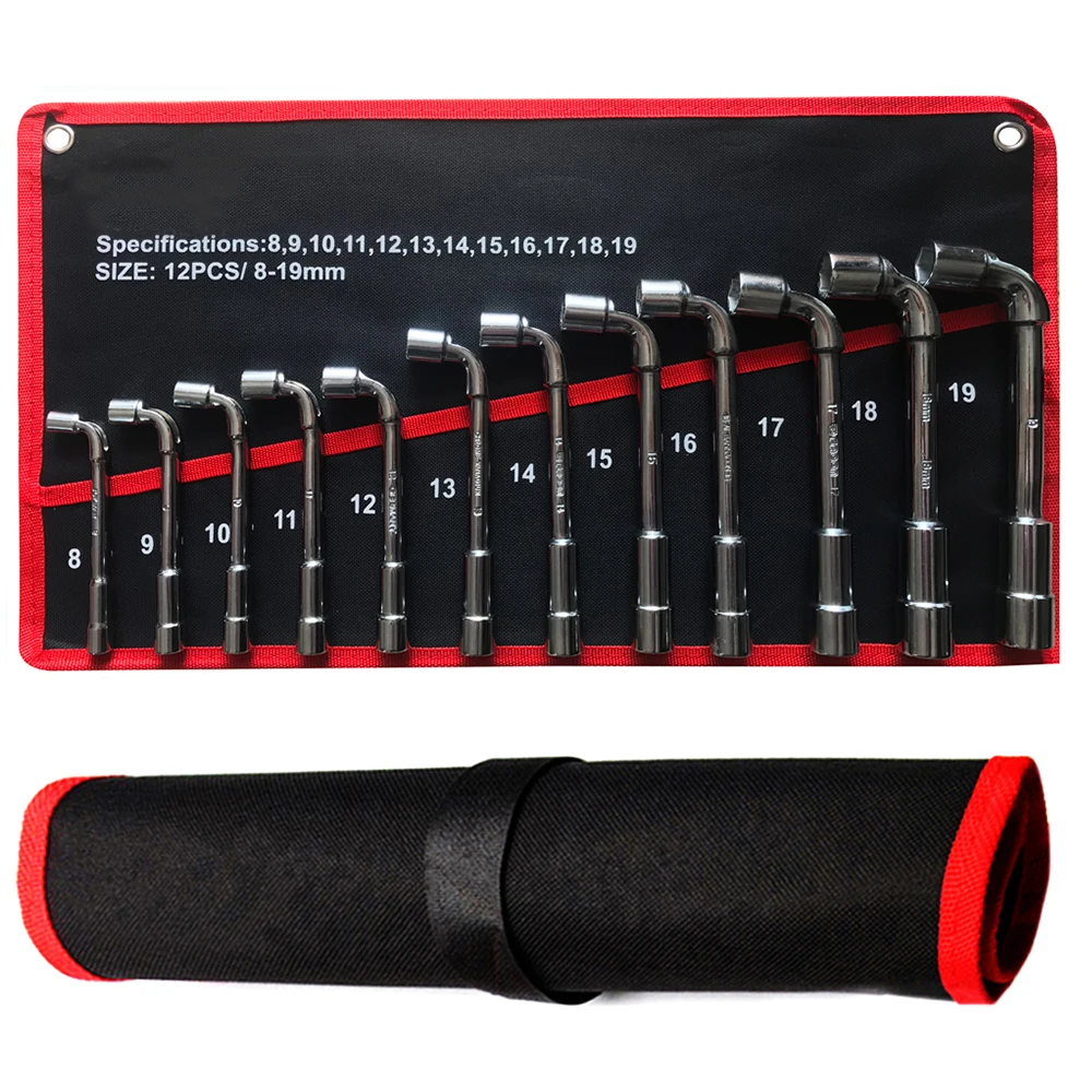 

Car Repair,L Type Socket Wrench Set,High Carbon Steel L Spanner Keys,with Pouch Pack Pipe,Perforation Elbow Spanner Hand Tool .