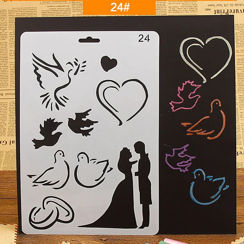 Свадебный трафарет для рисования|Украшение| |