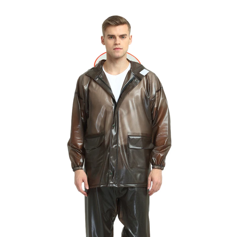 Промо акция! Мужской водонепроницаемый дождевик с капюшоном для езды на