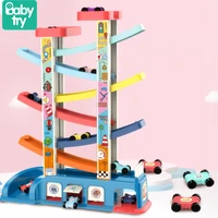 racing cars track parking lot toys for children boys gliding ladder vehicles diy education xmas birthday gifts juguetes for kids