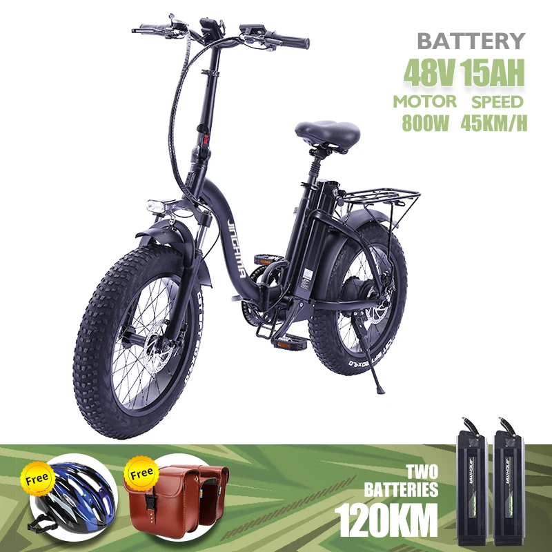 

Bicycles bike electric bicycle 800w 48V15ah lithium battery 4.0 fat ebike fatbike folding Foldable adult Bikes 20inch e bike