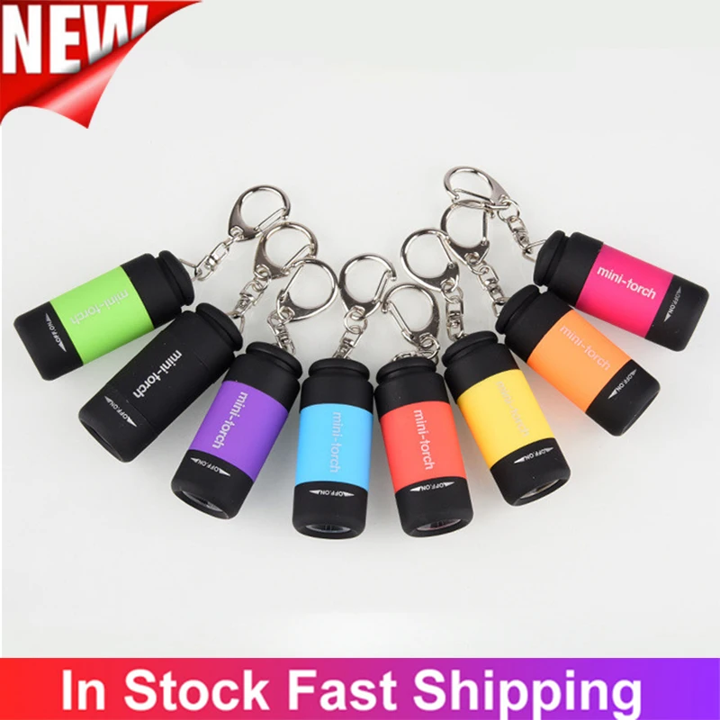 

LED Mini Flashlight Portable Torch Outdoors Equipment Waterproof USB Rechargeable Hiking Camping Accessories Flashlights Pocket
