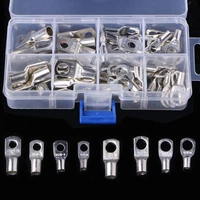 60pcs copper cable lugs battery terminals cable lug kit bolt hole tinned wire connector1
