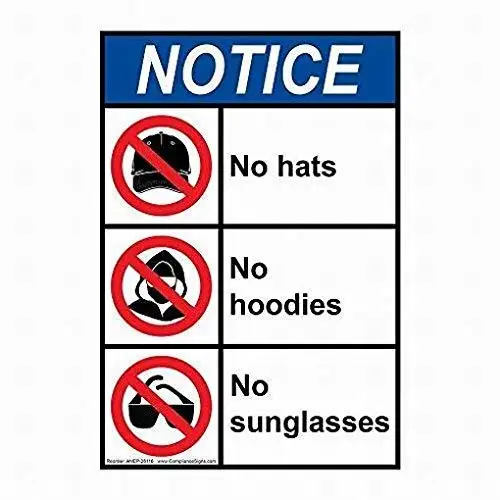 Вертикальные Ansi-знаки без шляп худи солнцезащитных очков с металлическими