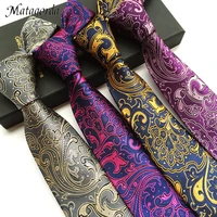 all match men tie paisley pattern texture silk necktie wedding banquet party neckwear 8cm tie male luxury festival gift gravata