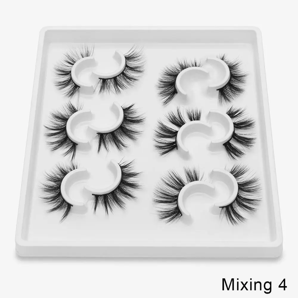mixing4 4/6 пар искусственной 3D норковые ресницы длинные накладные ресницы в виде натуральных пышный объем высокое качество накладные ресницы расширения ресницы «maquiagem» - Цвет: mixing4