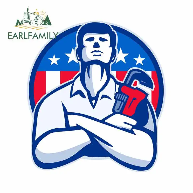 EARLFAMILY 13 см x 12 для водопроводчика с обезьянкой гаечный ключ американский флаг