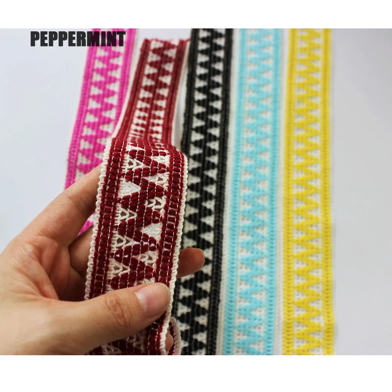 1 ярд 40 мм хлопковая лента с вышивкой стильный аксессуар для сумки/одежды/кружева