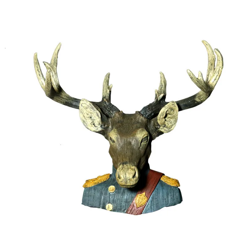 

American retro wind lucky deer head living room decoration wall hanging restaurant wall decoration decoration jewelry pendant