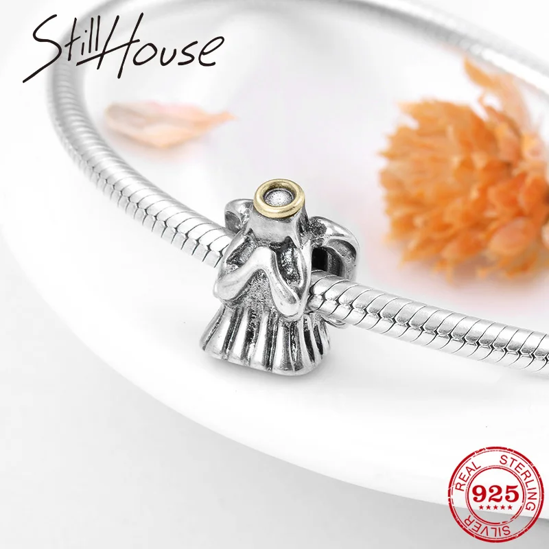 Шарм бусина англо из серебра 100% пробы с крыльями|Ювелирные шармы| |