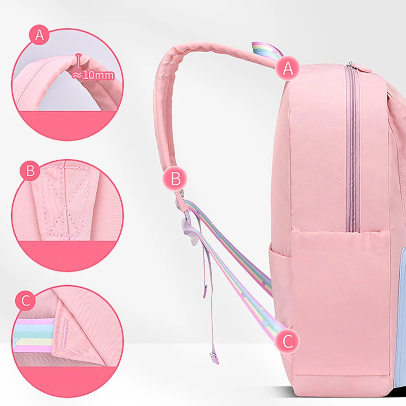 Girls Backpack Waterproof Children's backpack for girl Kids School Bags Teenage Princess Primary Bookbag 3 Grade Mochila Escolar