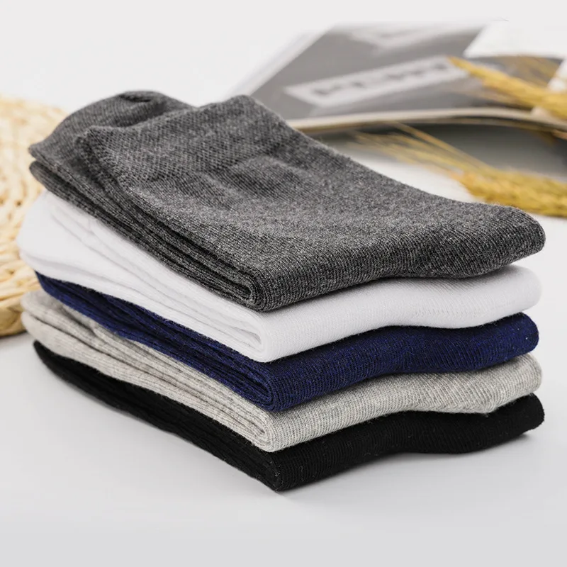 Носки мужские хлопковые 4 пары/Лот мягкие дышащие в деловом стиле повседневные