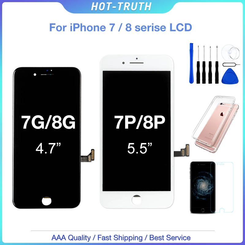 1 шт. AAA + экран для iPhone 7 7plus 8 plus OEM дисплей 3D сенсорный дигитайзер в сборе Plus ЖК 100%