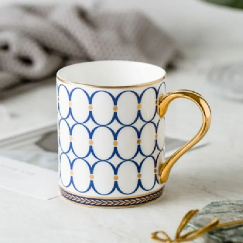 Новая керамическая кружка ins в североевропейском стиле с золотым начертанием