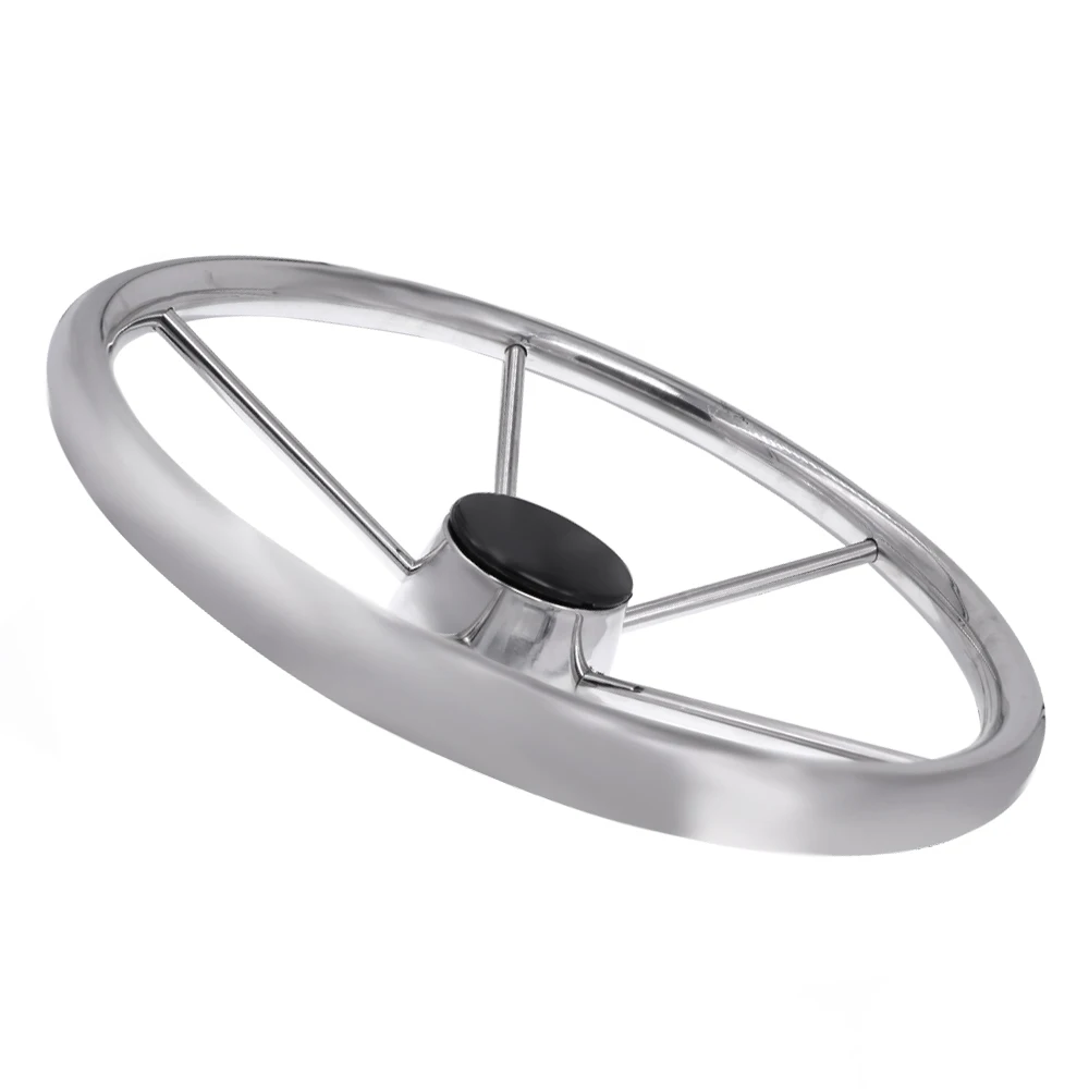 Руль цвета морской волны с черной пенопластовой рукояткой 13-1/2 &quotиз нержавеющей