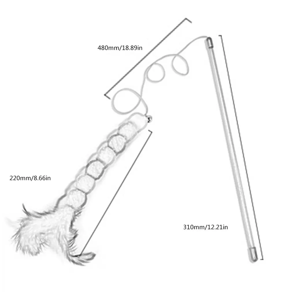 

Cat Toy Wand Funny Hairball Cat Stick Teaser Toys Cat Catcher Toys Interactive Toys for Exercising Kitten