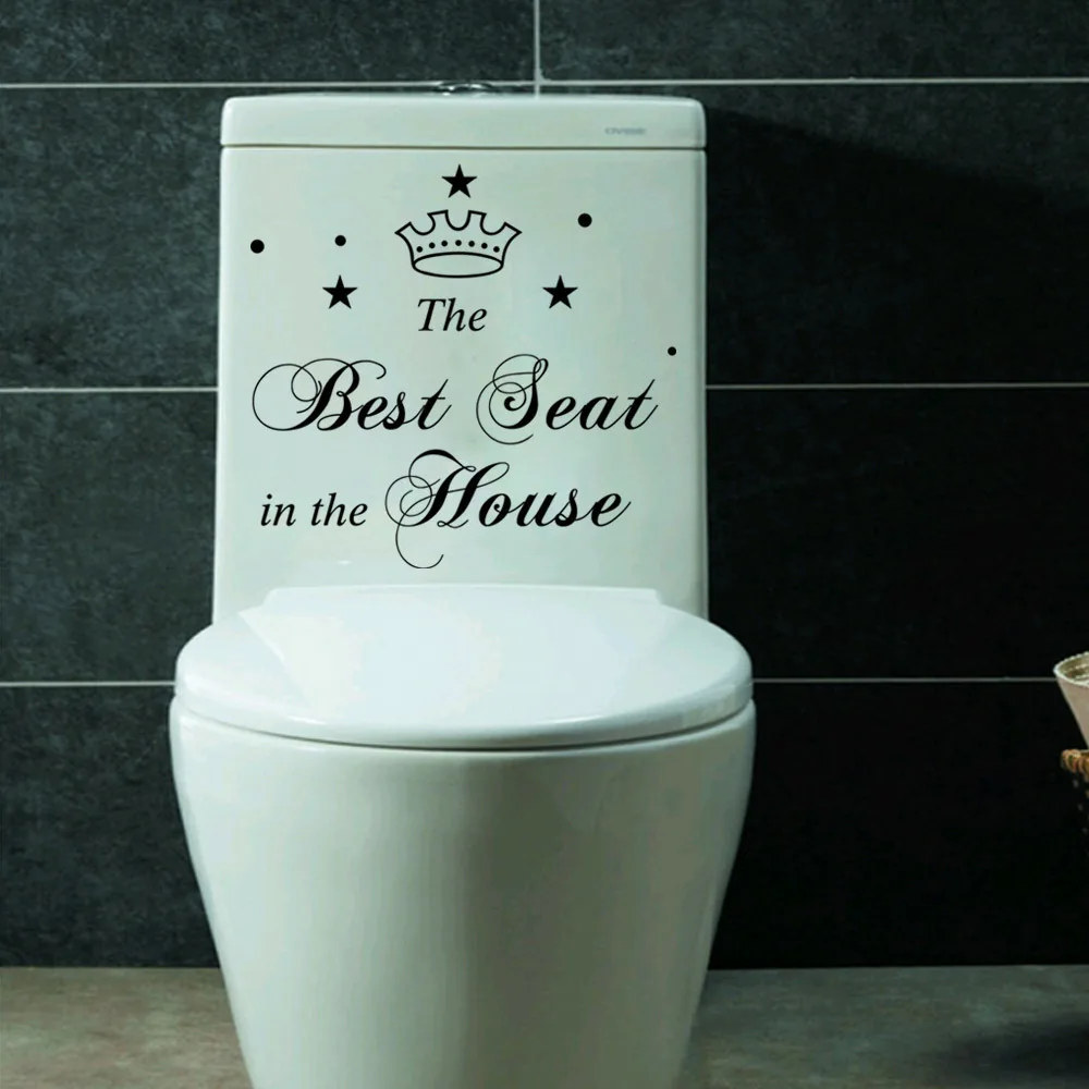 Лучшее место в доме персонажей Корона Туалет наклейки на стену Ванная комната