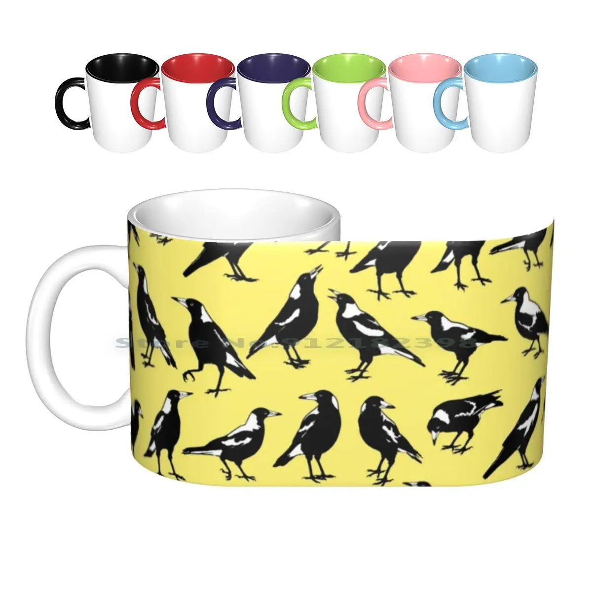 

Австралийские Magpies-футболки, другая одежда и товары для дома, керамические кружки, кофейные чашки, кружка для молока, чая, австралийские Magpie ...