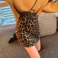 temperament leopard skirt female 2020 spring autumn and winter new high waist slim short skirt wild retro fashion skirt trend
