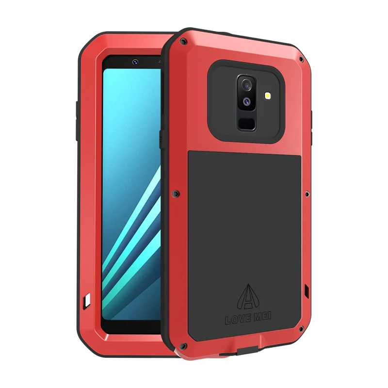 Противоударный чехол для samsung Galaxy A6 2018 металлический Fundas Plus Capa Armor телефона против