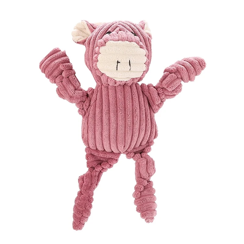 

4Pcs Cute Elephant Pig Plush Pet Dog Chew Squeaky Toys Medium Small Dogs Molar Bite Resistant Cleaning Teeth Toy