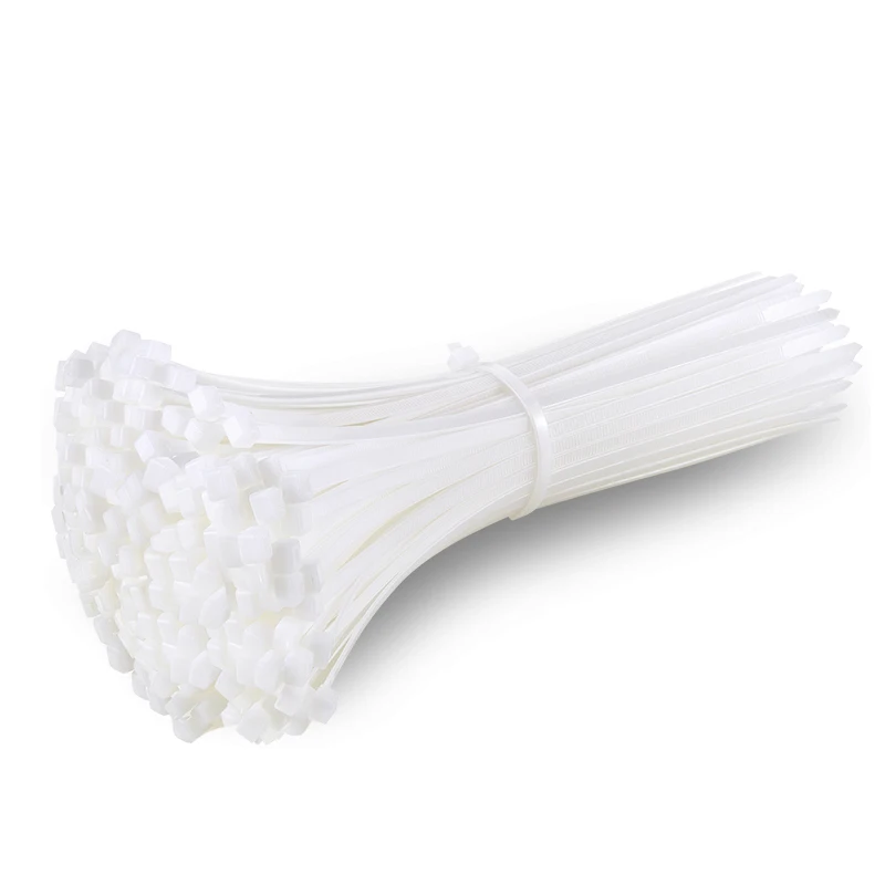 

100pcs/bag cable tie Self-locking plastic nylon tie White Organiser Fasten Cable Wire Cable Zip Ties 32#