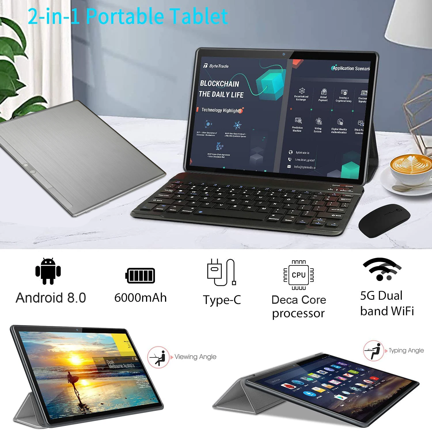 newest tablet pc 10 inch android 8 0 os deca core dual 4g lte dual cameras 8gb ram 128gb rom gps 10 cores tablets 10 1 планш