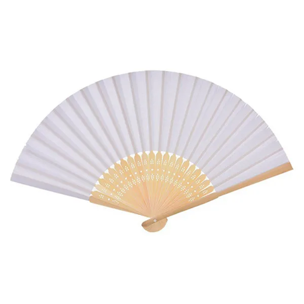

SHGO HOT-30 PCS folding Paper hand fan custom halloween ladies baby shower wedding favors gift birthday party decoration(white)