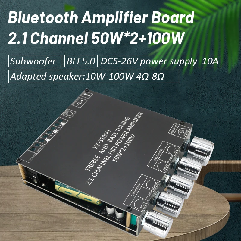 HIFI TPA3116 5 0 Bluetooth усилитель сабвуфера плата 50 Вт x2 + 100 2 1 каналов стерео динамик