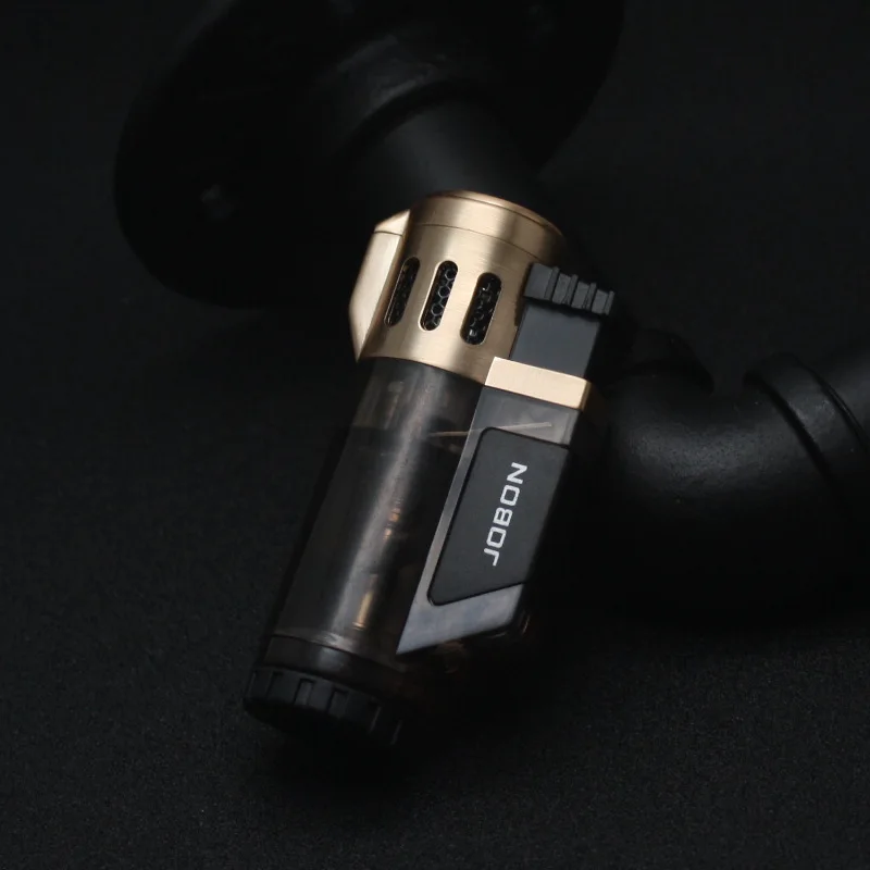 Three Firepower Turbo Lighter Transparent Torch Spray Gun Windproof Blue Fire Cigar High Temperature Resistance | Дом и сад