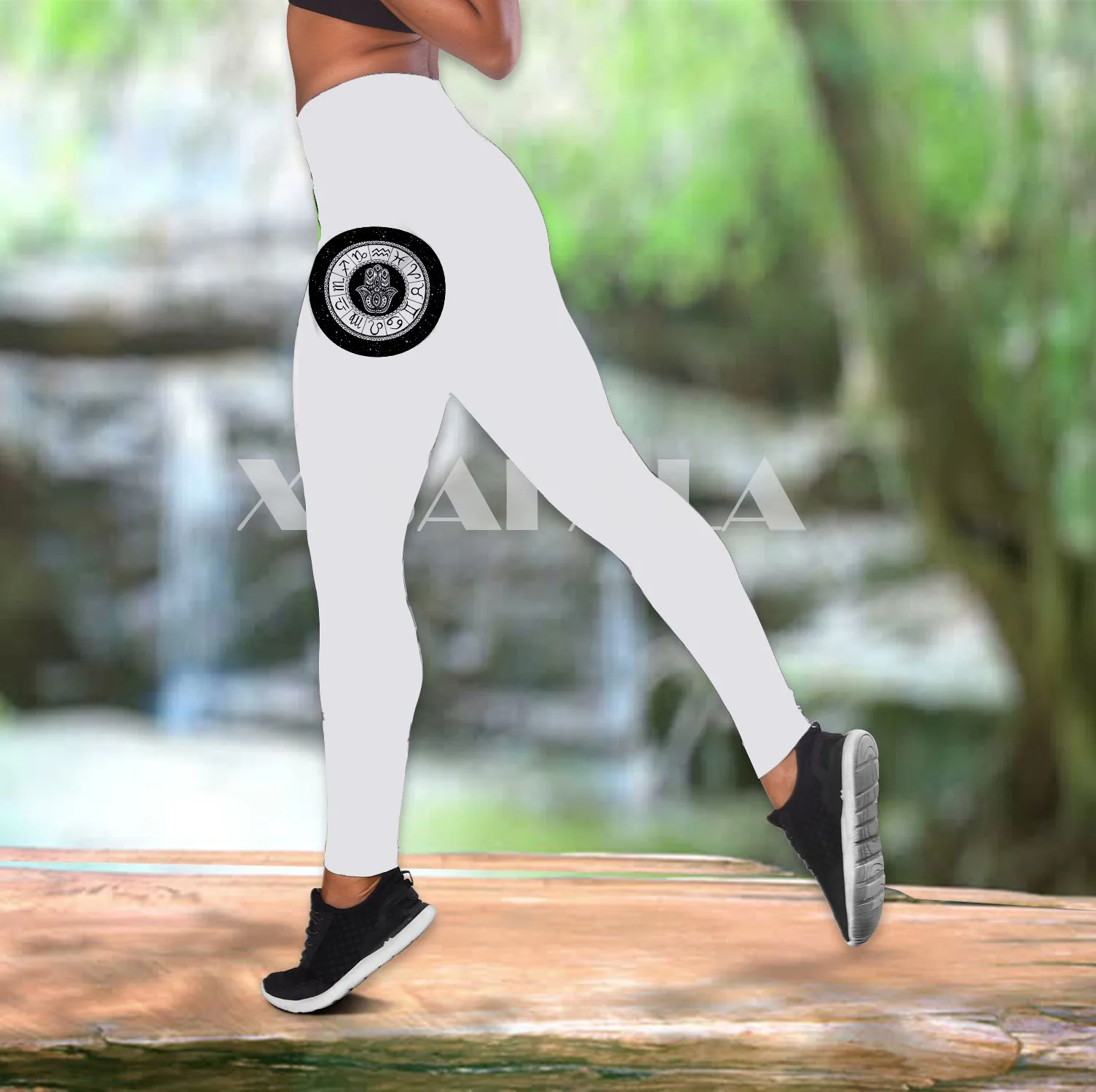 

The Hasma Trippy Two Piece Yoga Set Women 3D Print Vest Hollow Out Tank Top High Waist Legging Summer Casual Sport-3