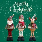 Рождественские украшения, телескопические рождественские украшения, снеговик, Санта-Клаус, олень, стоячие куклы, игрушки, Рождественский Декор для дома