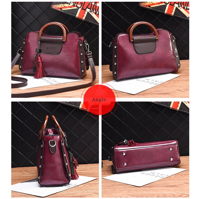 Сумка женская из искусственной кожи с кисточками 2019 | Багаж и сумки