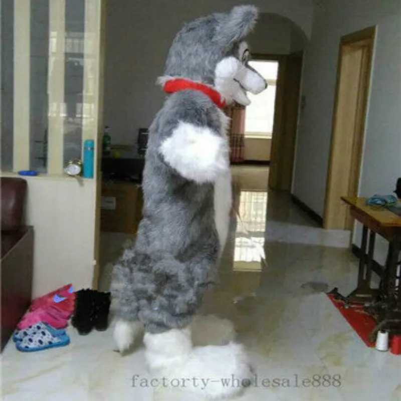 

Gray Canine Husky Mascot Costume Cosplay Furry Suits Party Game Fursuit Cartoon Dress Outfits Carnival Halloween Xmas Easter Ad