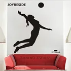 Спортивная виниловая наклейка на стену в стиле волейбола, для девочек и подростков