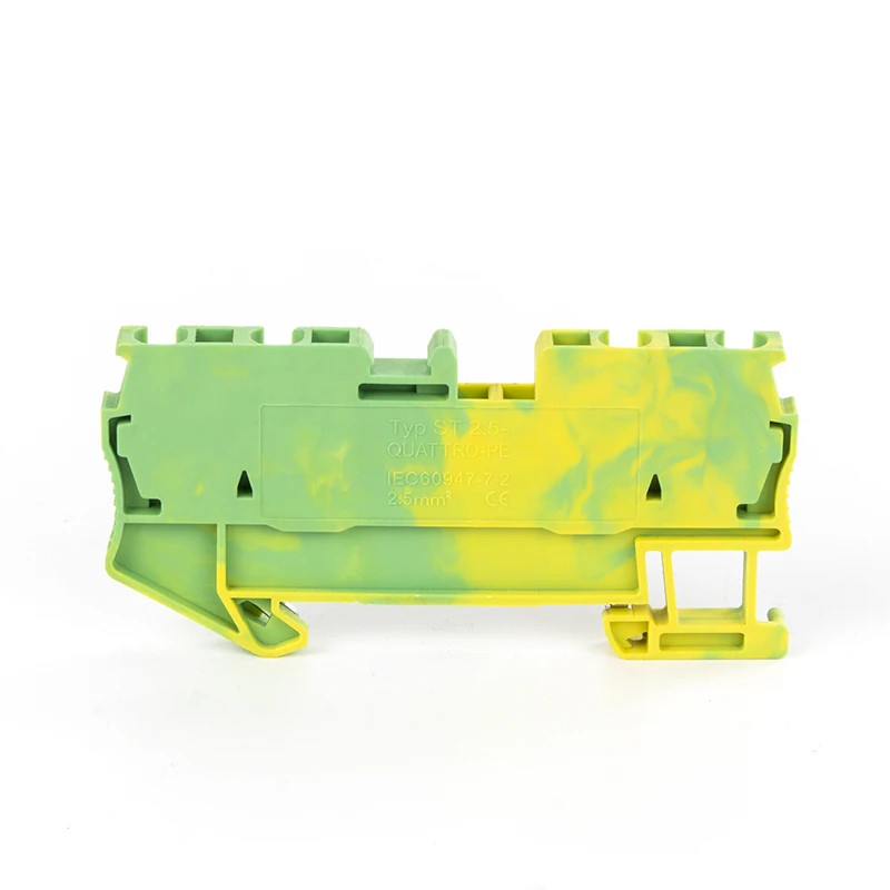 1 шт. ST2.5-QUATTRO-PE Din Rail четыре проводника пружинная клетка клеммной колодки два в