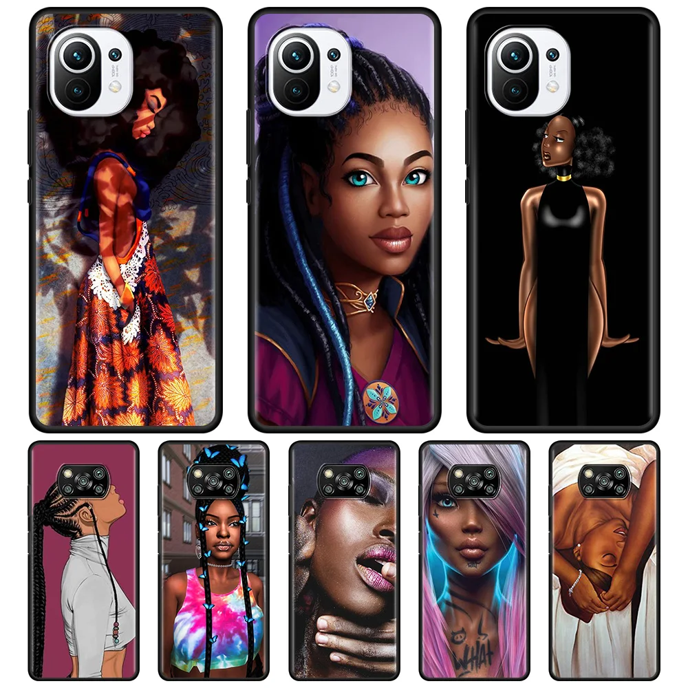 

Passionate Lady American Black Art Case For Xiaomi Poco X3 NFC F3 GT M3 M4 Pro Civi 9T 10T 11T Pro Lite Note 10Pro 10Lite Fundas