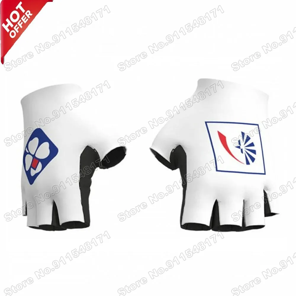 

2021 FDJ Gloves Cycling Gloves Men Bicycle Gel Half Finger Glove One Pair Size M-XL Guante Ciclismo Gant cyclisme