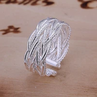 wholesale christmas gifts silver color rings simple design women lady wedding pretty nice trendy jewelry