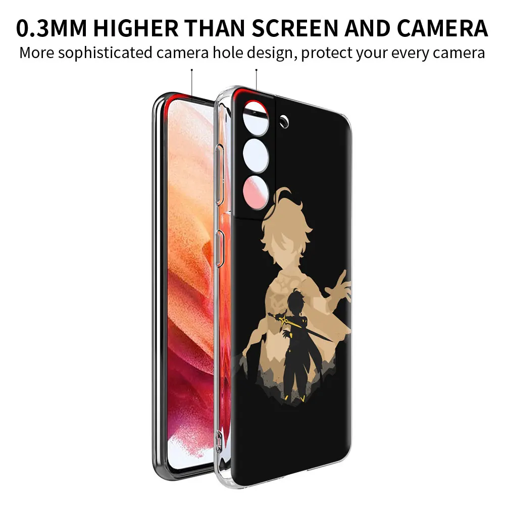 Genshin Impact Anime Transparent Clear Case For Samsung Galaxy S21 S20 FE S10 S9 S8 Plus Phone Coque Note 20 9 10 Lite Fundas