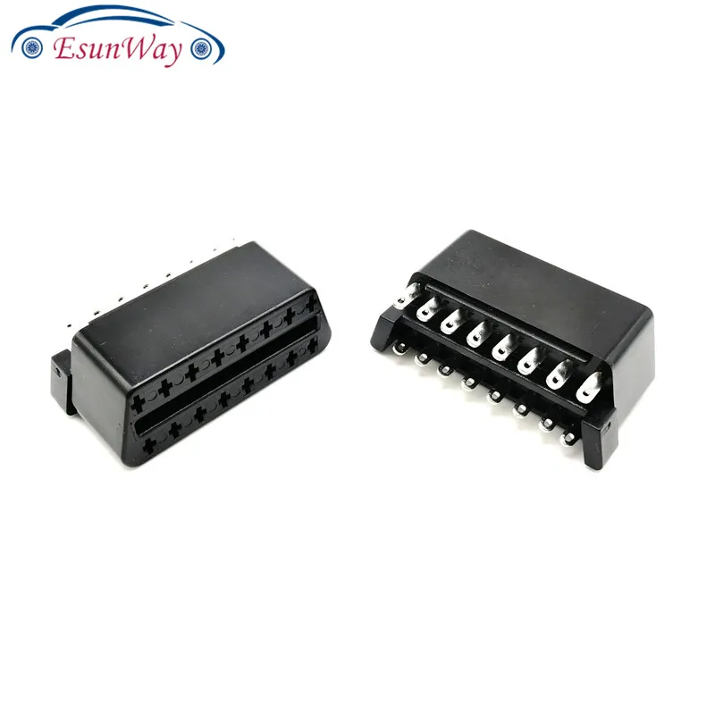 10 шт./лот! Новейший J1962F OBD2 OBD 2 16-контактный гнездовой разъем OBDII 16 P Удлинительный