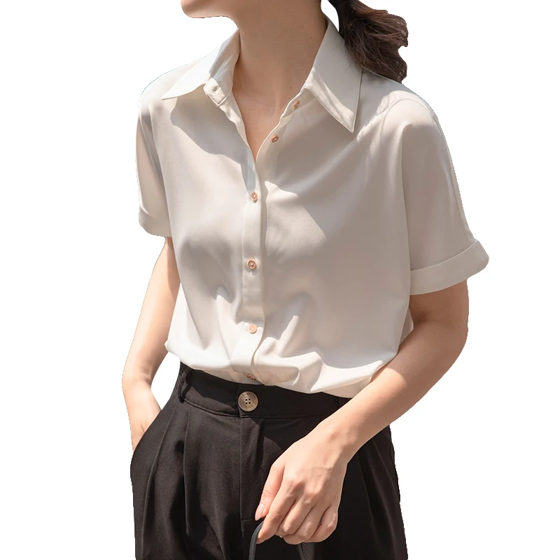 

short sleeve shirt female summer loose women blouse 9198#