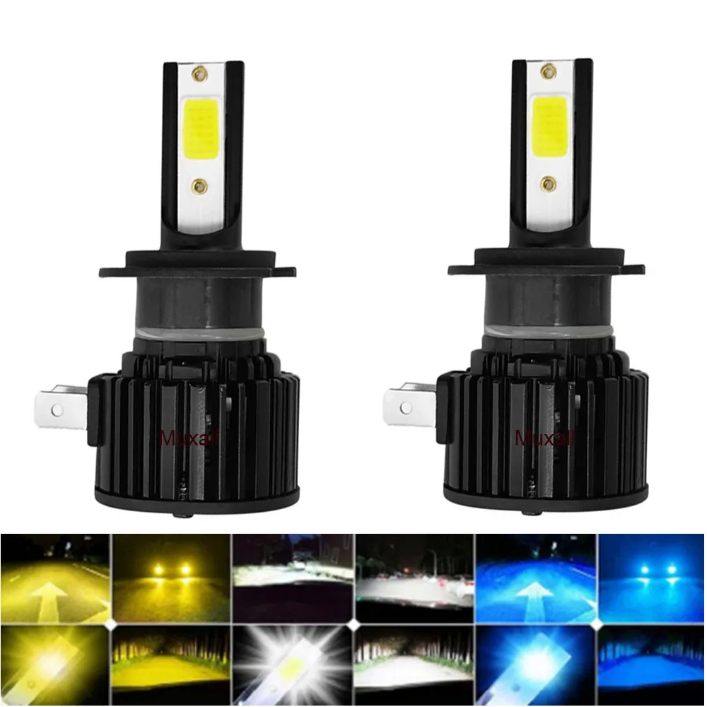 2Pcs LED H4 H1 H3 H7 H11 H8 H9 880 881 9005 HB3 9006 HB4 Mini Headlight Bulbs 60W 12000LM Car Styling 4300K 6000K Fog Light