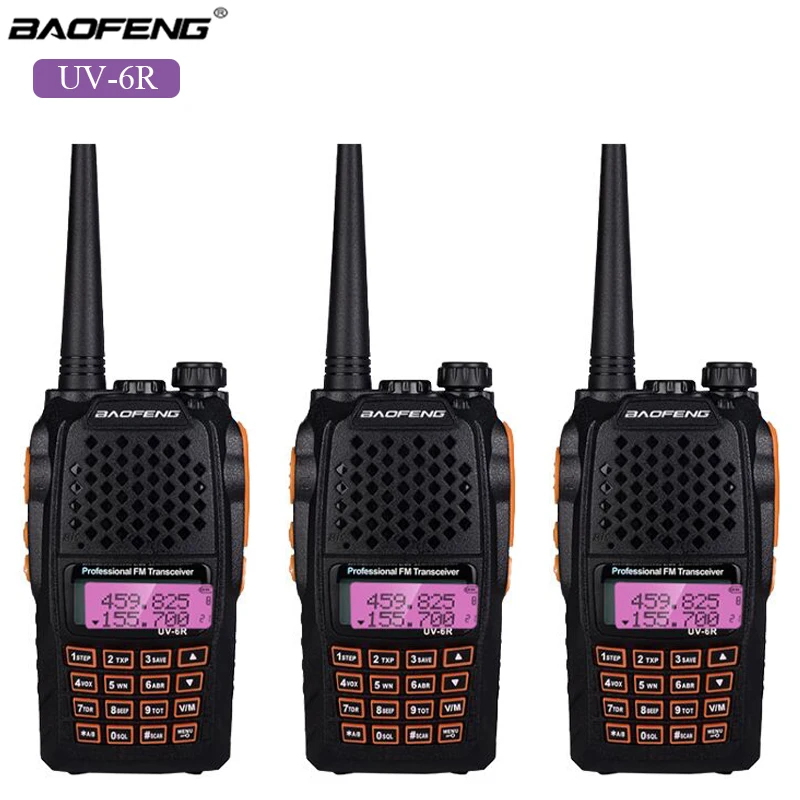 

Baofeng UV-6R Walkie Talkie Portable FM 128CH Ham Vhf Uhf Transceiver Dual UV 6R Walky Talky Hand-operated Two-Way Radio Station